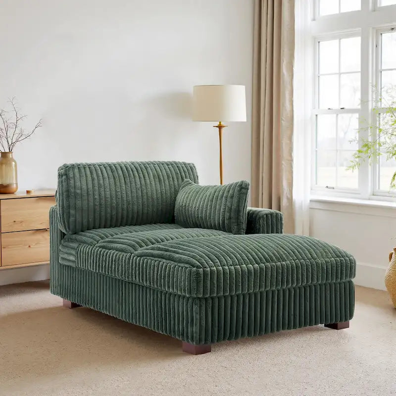 Chaise longue imbottita e morbida per interni