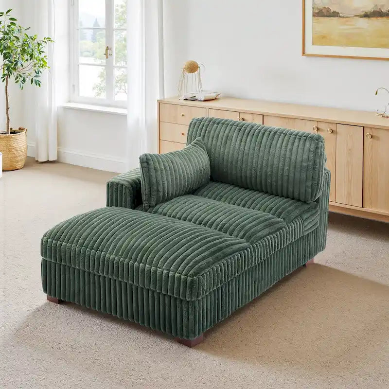 Chaise longue imbottita e morbida per interni