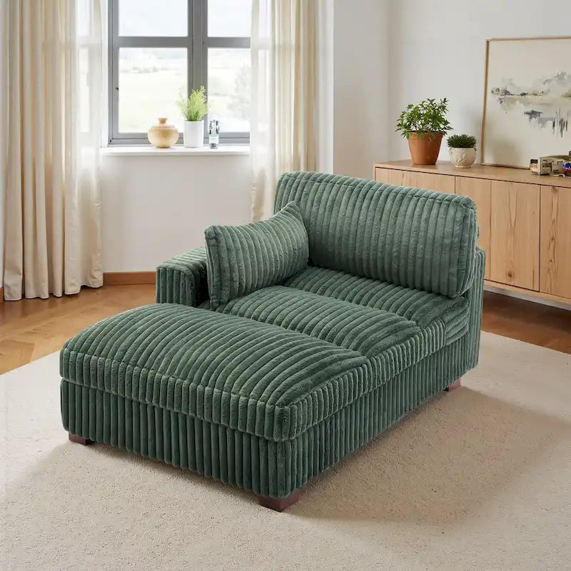 Chaise longue imbottita e morbida per interni