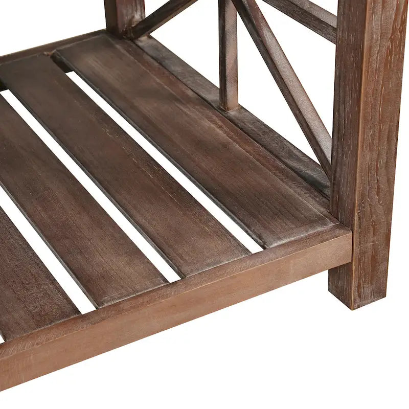 Modern Living Room Center Table with Shelves, for Living Room Brown