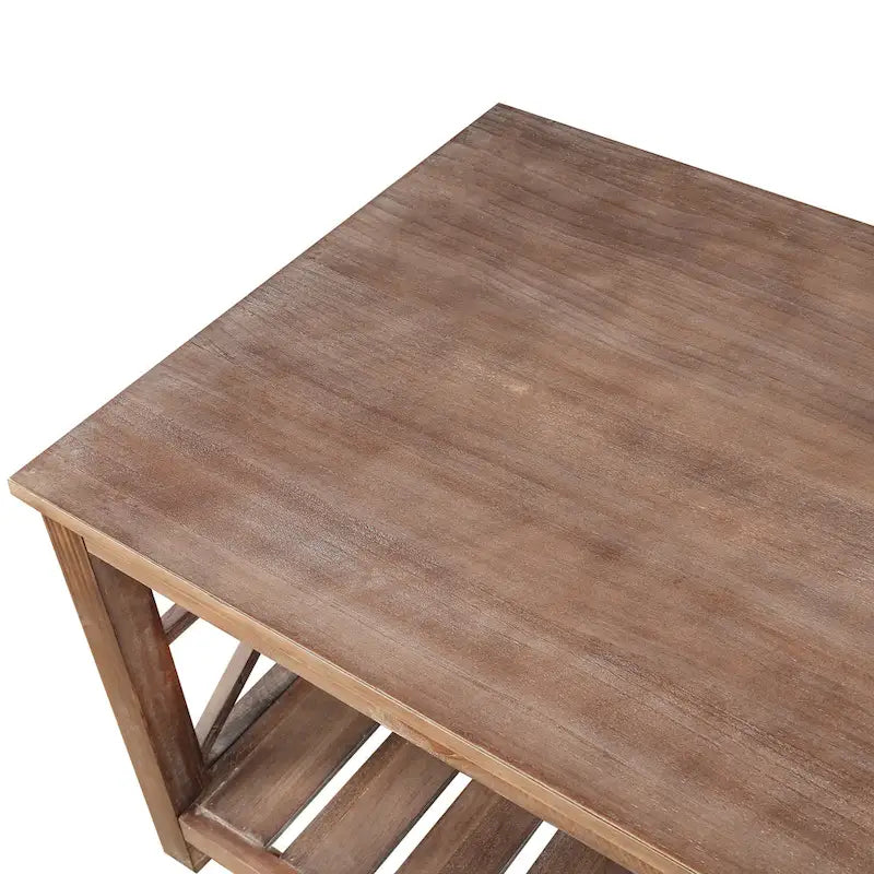 Modern Living Room Center Table with Shelves, for Living Room Brown