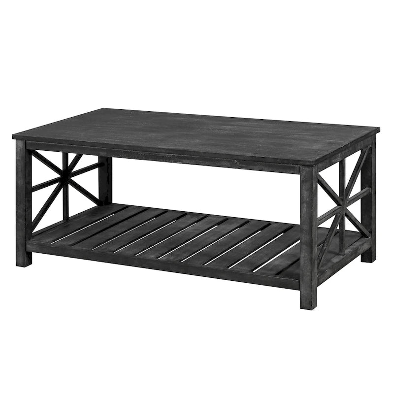 Modern Living Room Center Table with Shelves, for Living Room Brown