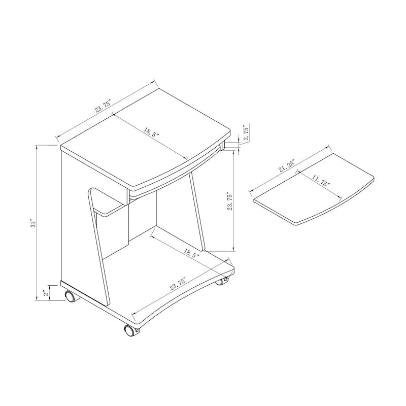 Chariot utilitaire pour micro-ondes
