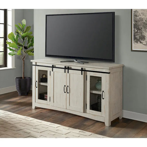 Televizní stolek z dřeva s barnovými dveřmi 65-inch - 35 inches vysoký x 65 inches široký x 19 inches hluboký