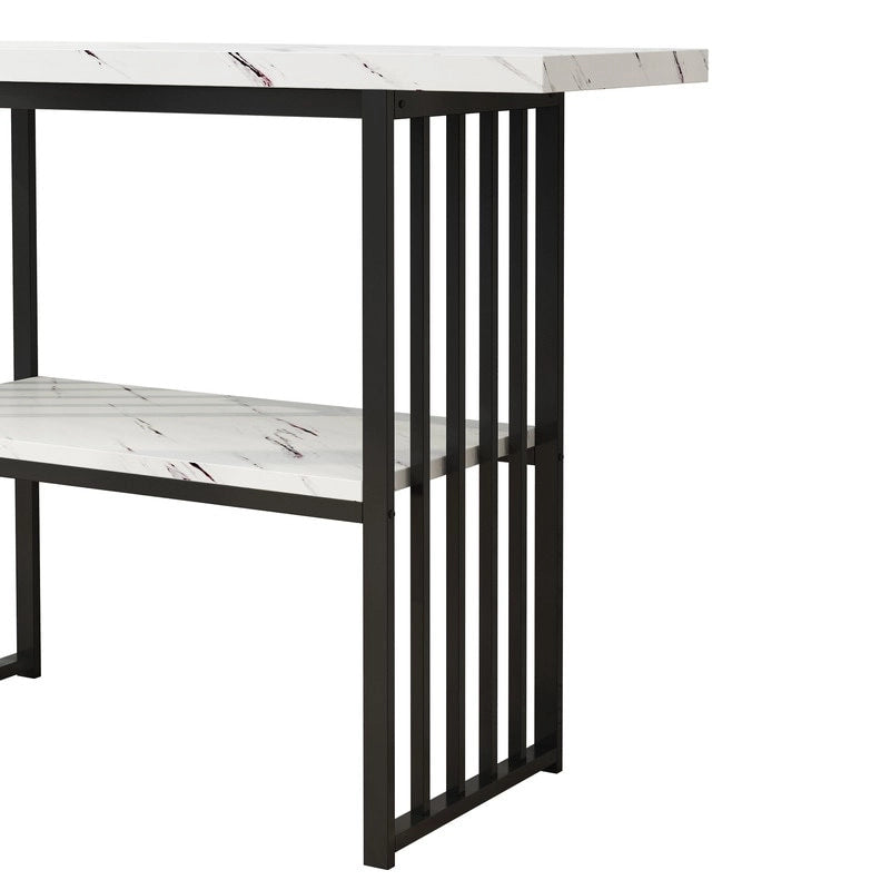 Nowoczesny stolik 42-calowy z geometrycznymi metalowymi