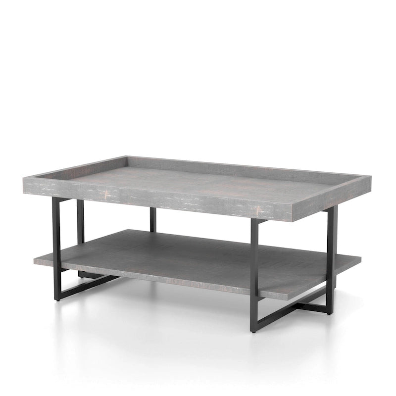 47-Zoll-Metall-Couchtisch mit 1 Ablage