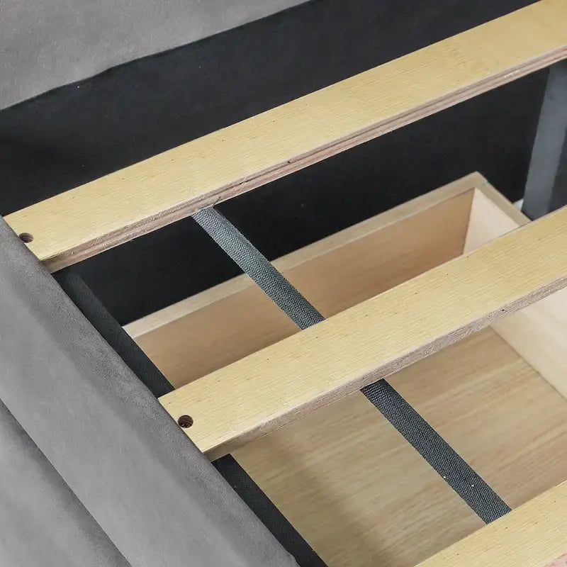 Letto da giorno singolo con doghe in legno e supporto