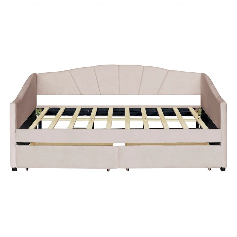 Letto da giorno singolo con doghe in legno e supporto