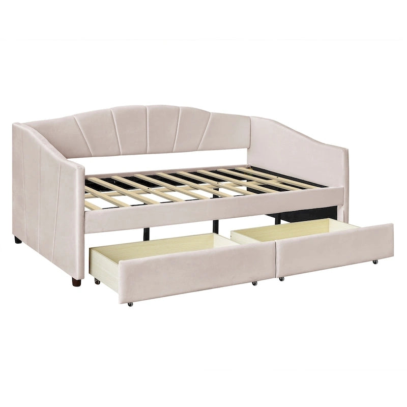 Letto da giorno singolo con doghe in legno e supporto