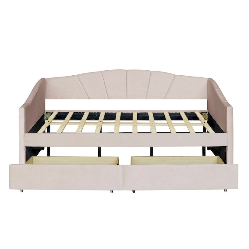Letto da giorno singolo con doghe in legno e supporto