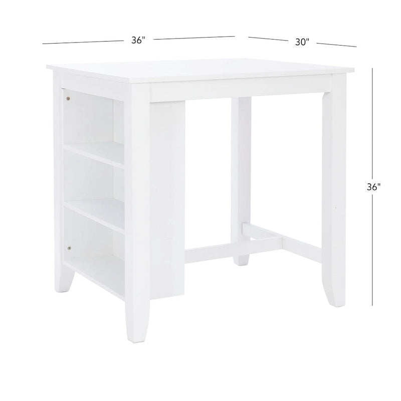 Table blanche à hauteur de comptoir peu encombrante