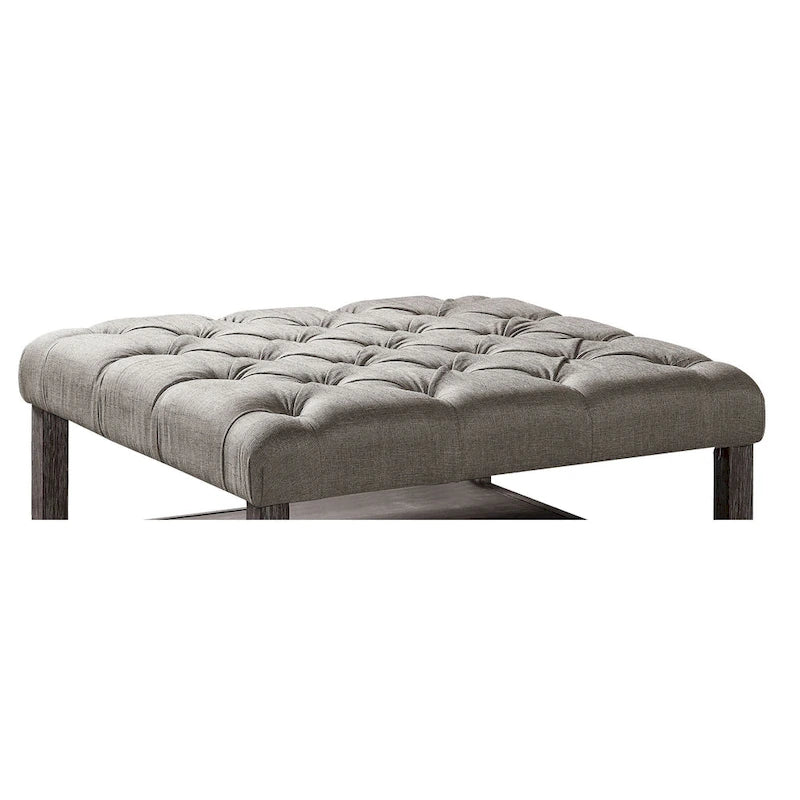 Grey Fabric Square Cocktail with -Shelf