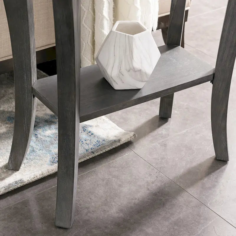 Narrow Table with Shelf