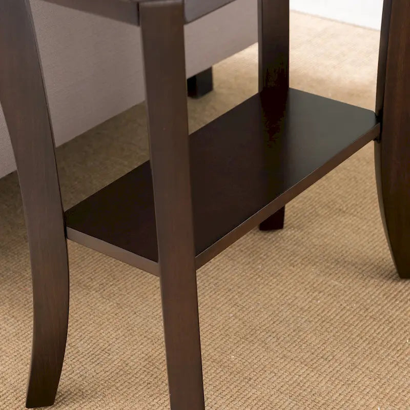 Narrow Table with Shelf