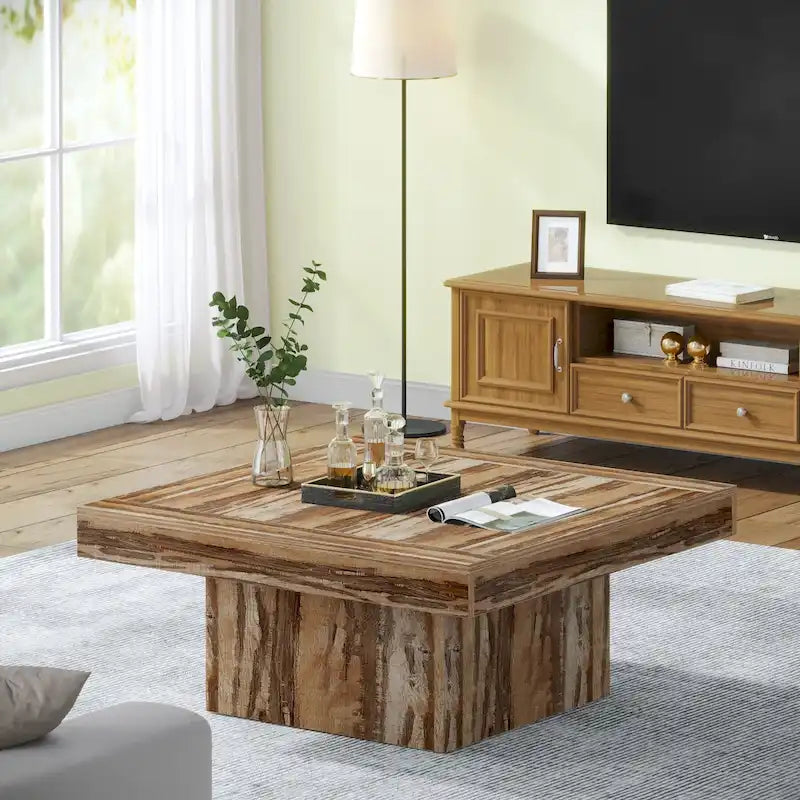 Struttura quadrata in legno ingegnerizzato con LED