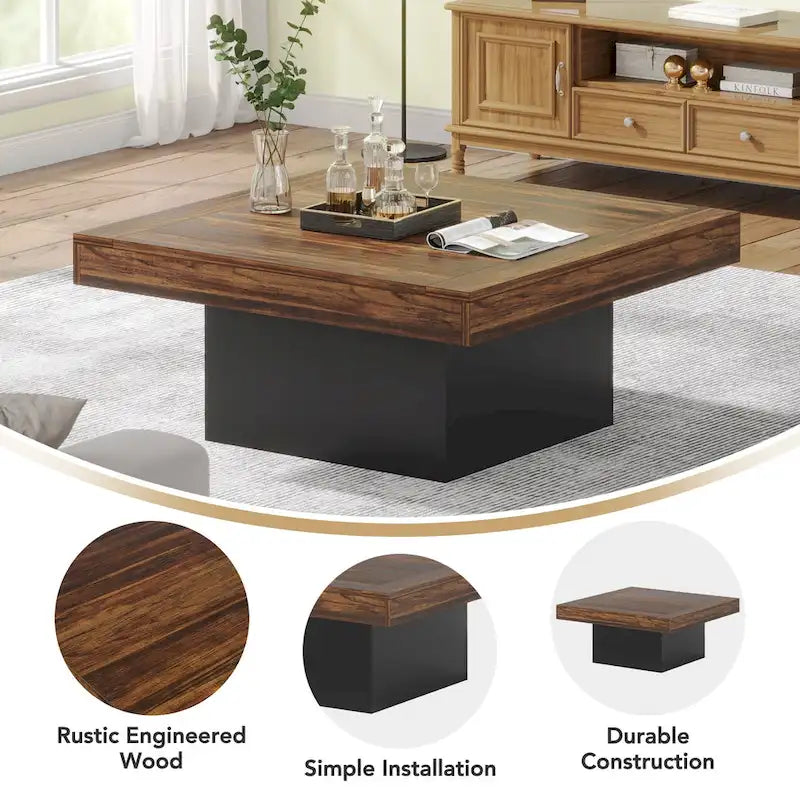 Struttura quadrata in legno ingegnerizzato con LED