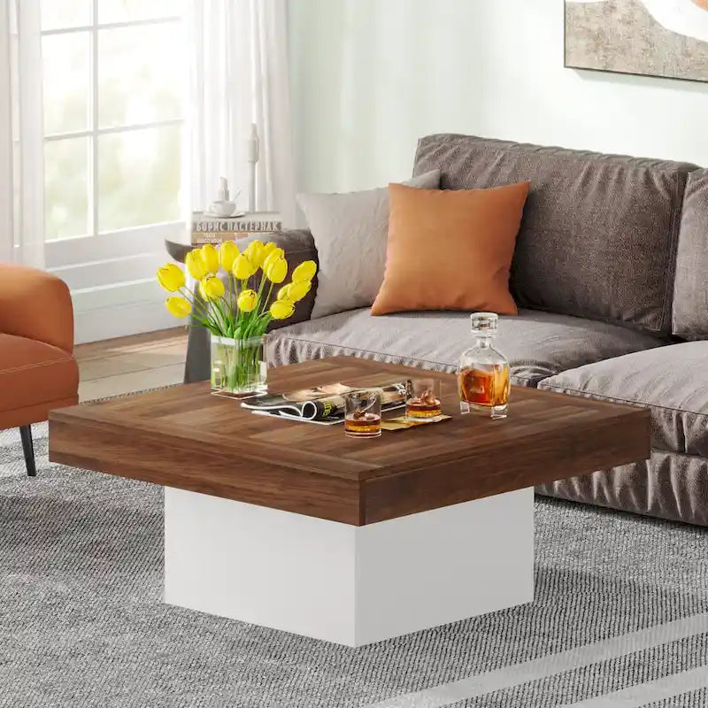Struttura quadrata in legno ingegnerizzato con LED
