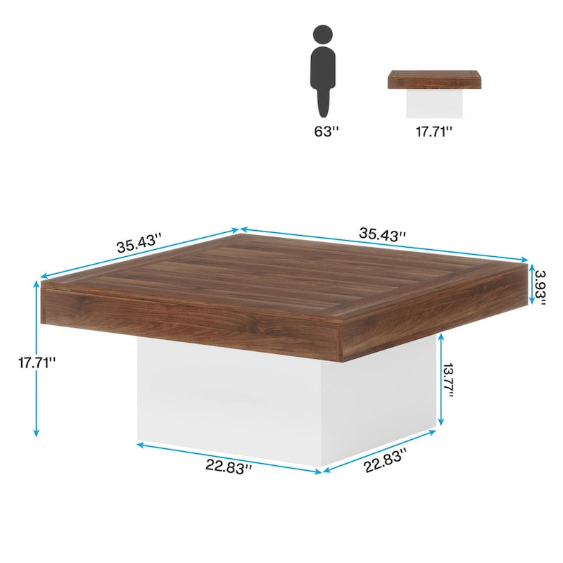 Struttura quadrata in legno ingegnerizzato con LED