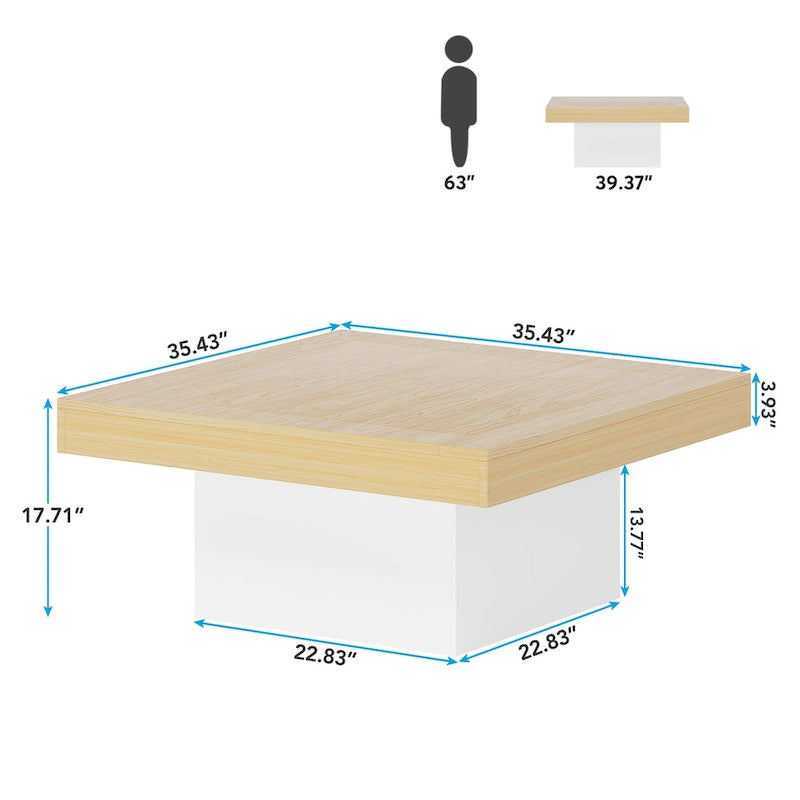Struttura quadrata in legno ingegnerizzato con LED