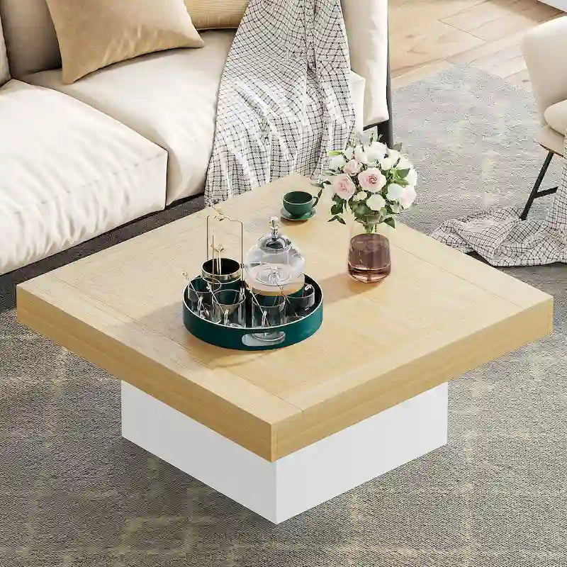 Struttura quadrata in legno ingegnerizzato con LED