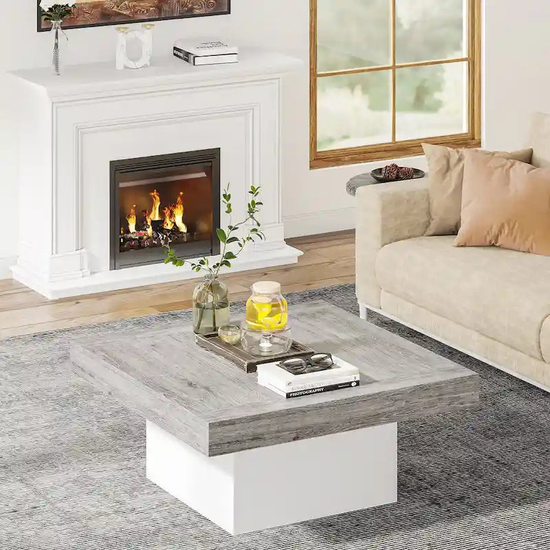 Struttura quadrata in legno ingegnerizzato con LED