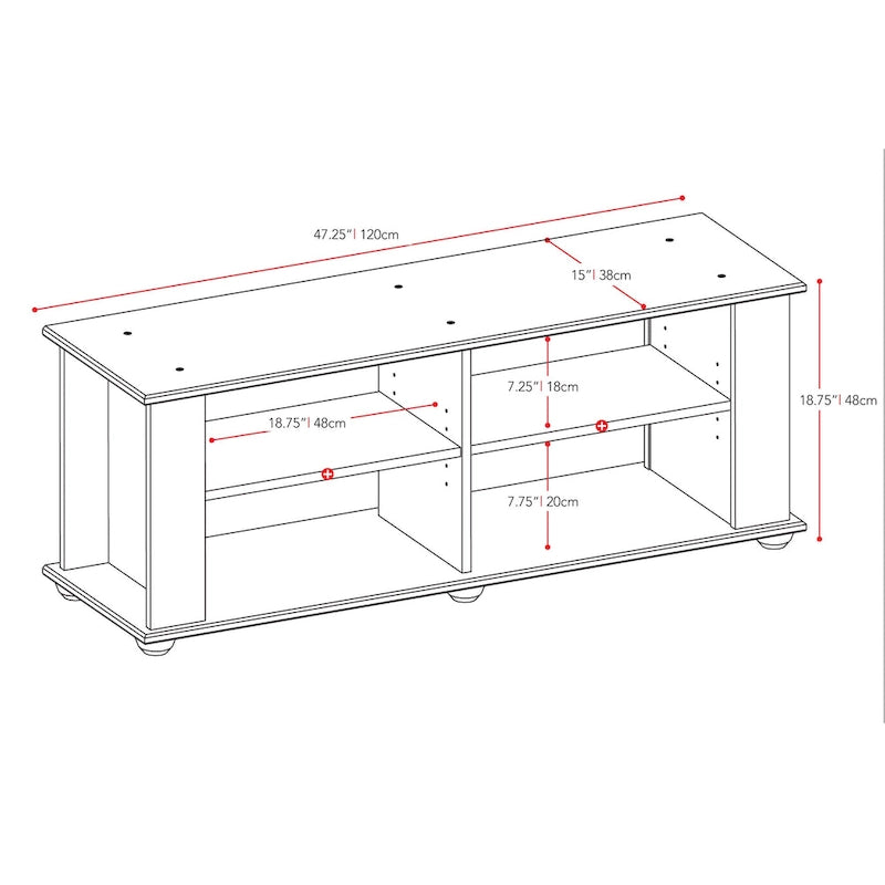 Black TV, accommodates TVs up to 55 or 75