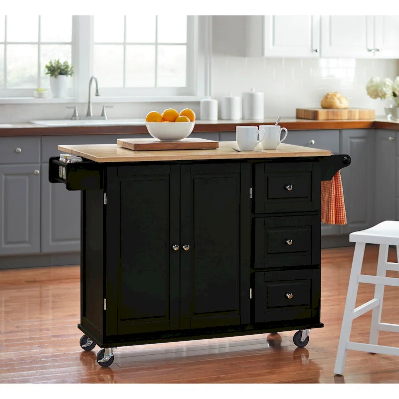 Carrello da cucina a 3 ante ribaltabili