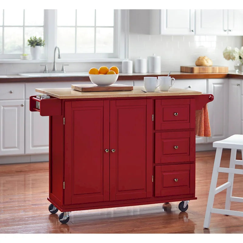 Carrello da cucina a 3 ante ribaltabili