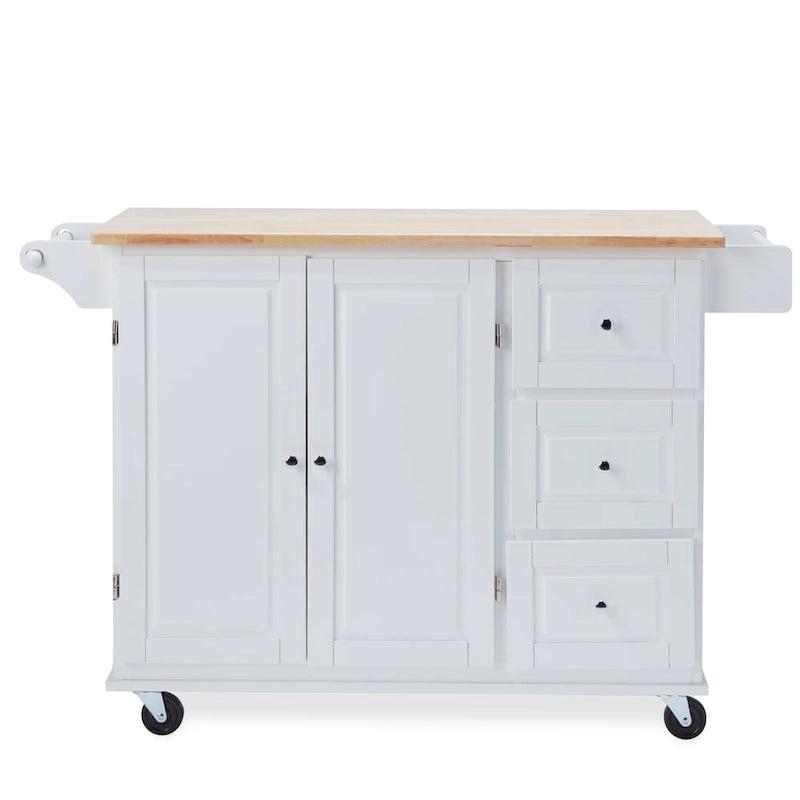 Carrello da cucina a 3 ante ribaltabili