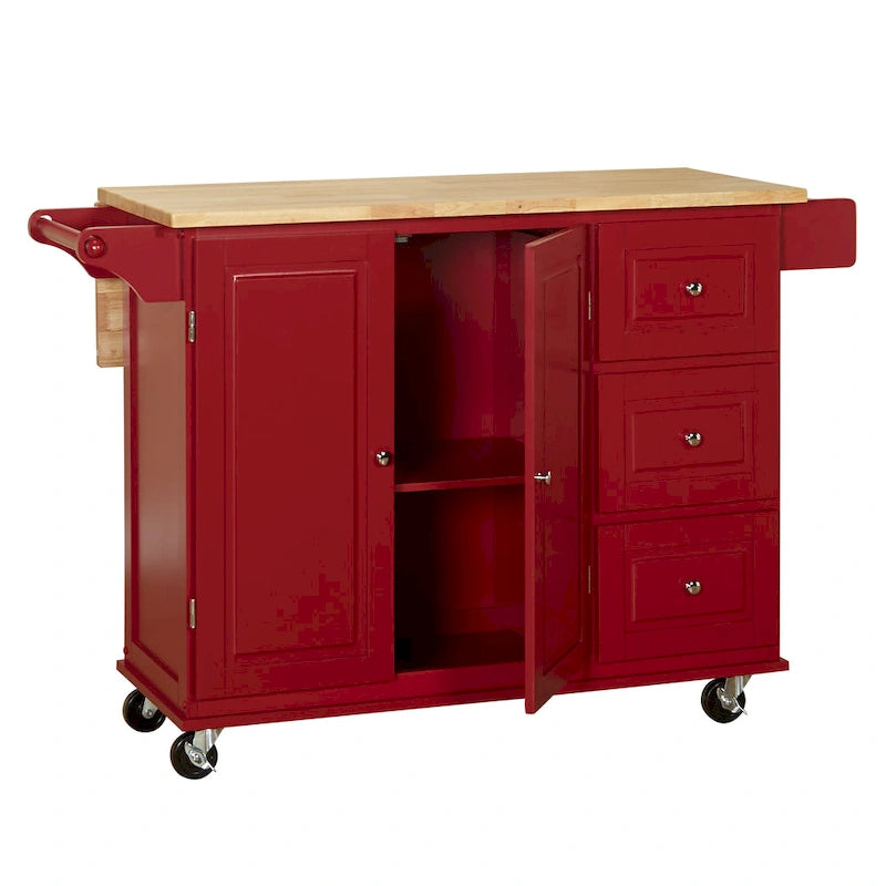 Carrello da cucina a 3 ante ribaltabili