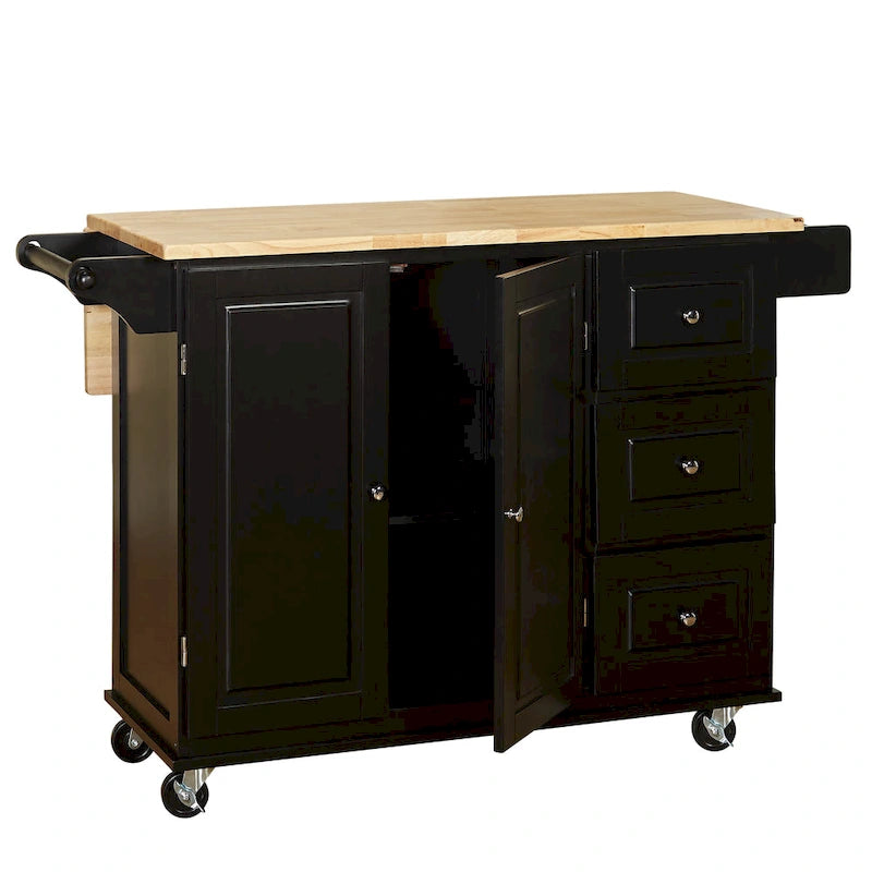 Carrello da cucina a 3 ante ribaltabili