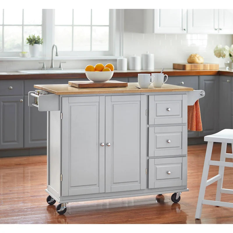 Carrello da cucina a 3 ante ribaltabili