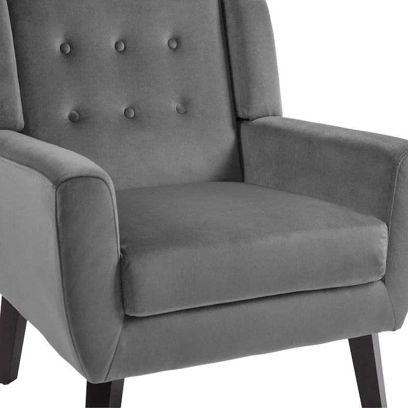 Aksamitny fotel do salonu