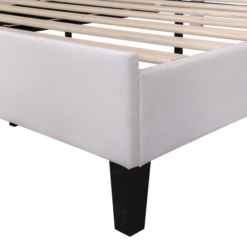 Letto a piattaforma matrimoniale con testiera floreale