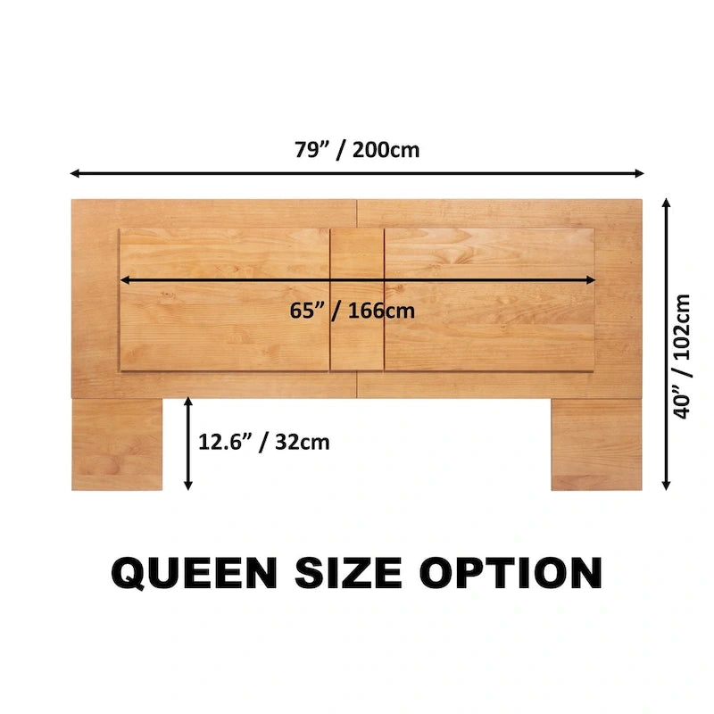 Tête de lit à panneau plat pour 3 tailles (king/queen/double)