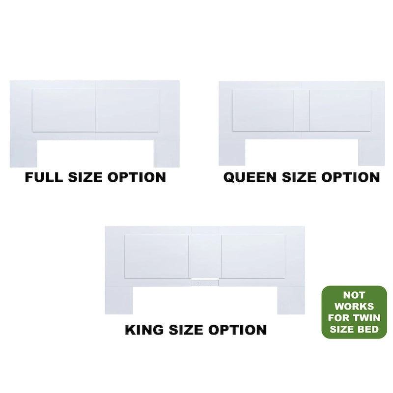 Tête de lit à panneau plat pour 3 tailles (king/queen/double)