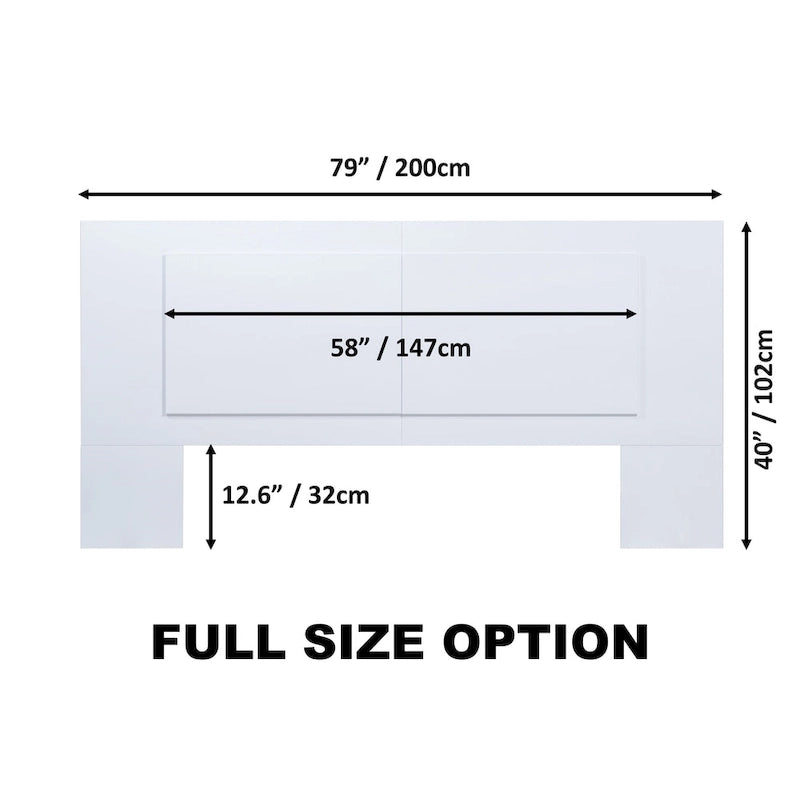 Tête de lit à panneau plat pour 3 tailles (king/queen/double)
