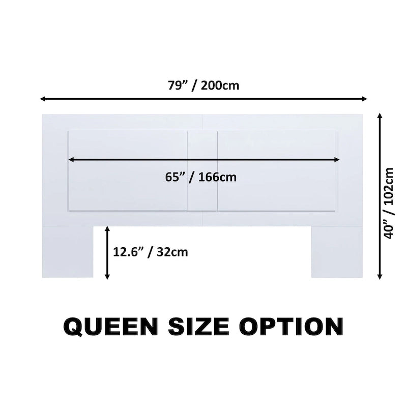 Tête de lit à panneau plat pour 3 tailles (king/queen/double)