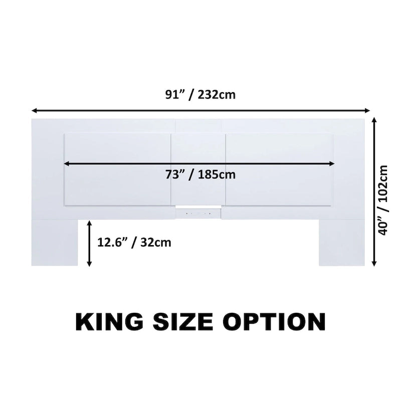 Tête de lit à panneau plat pour 3 tailles (king/queen/double)