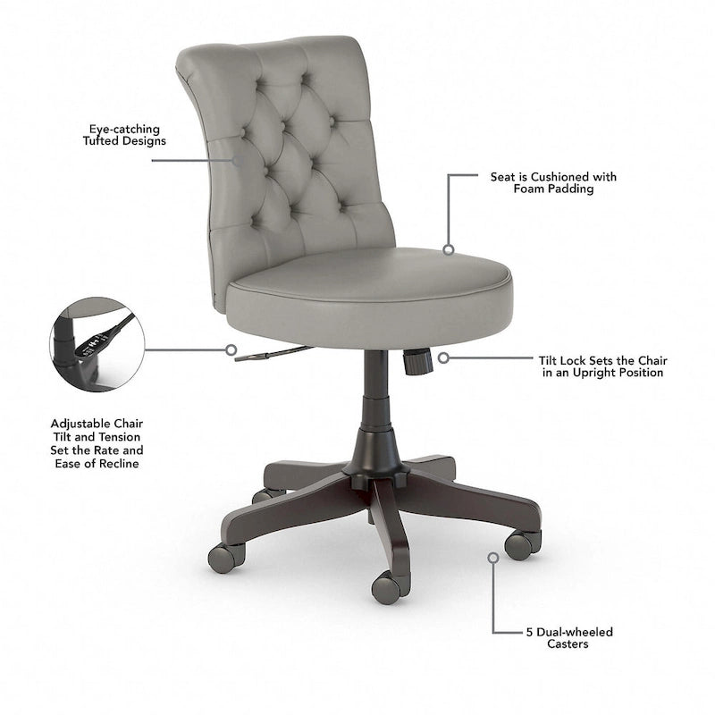 Sedia da ufficio con schienale medio