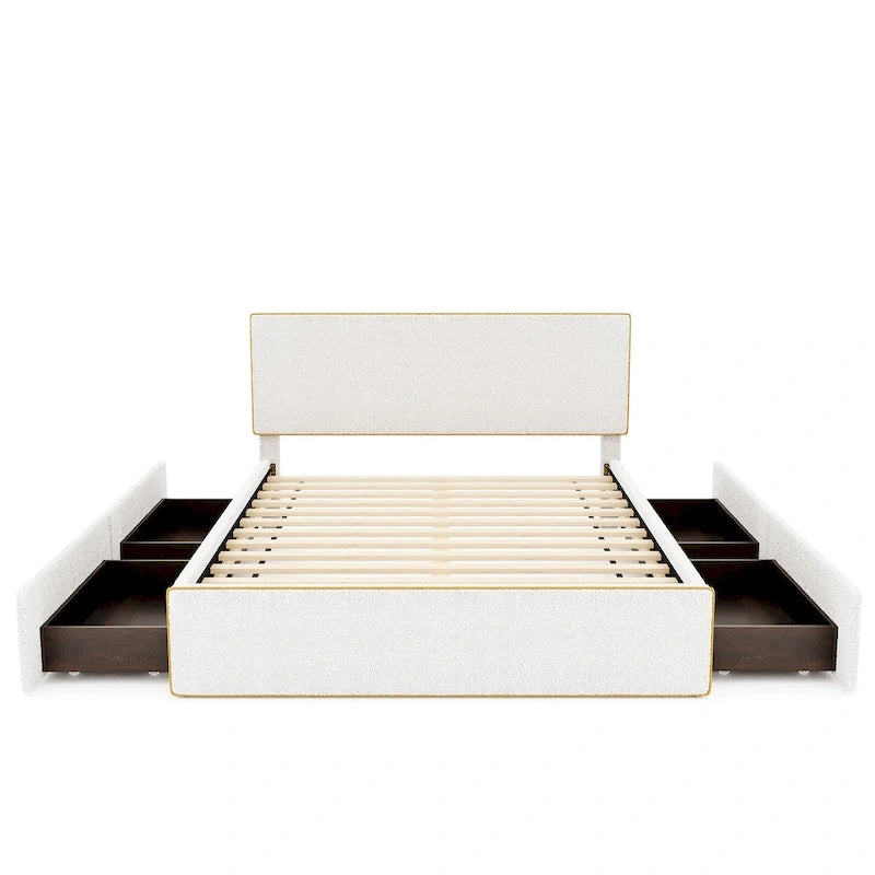 Queen Size Platform Bed with 4