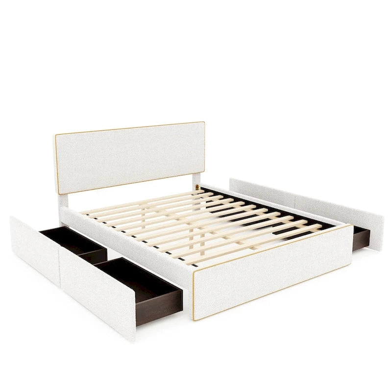 Queen Size Platform Bed with 4