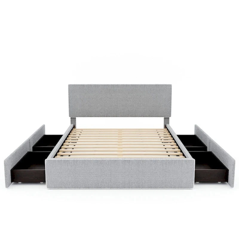 Queen Size Platform Bed with 4