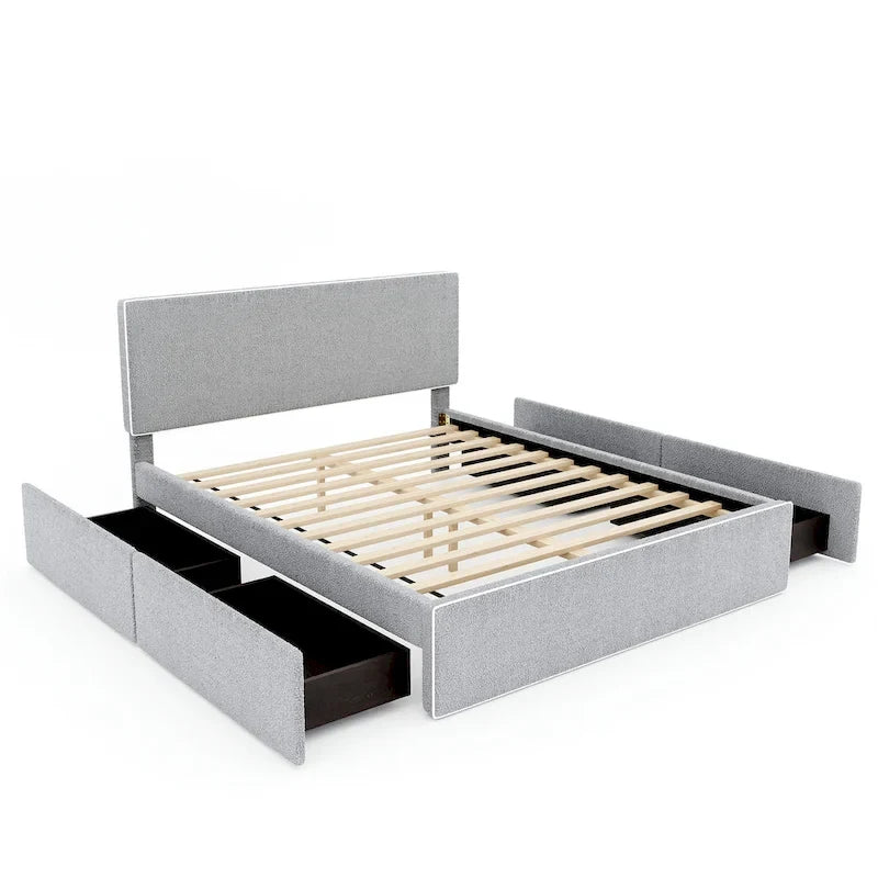Queen Size Platform Bed with 4