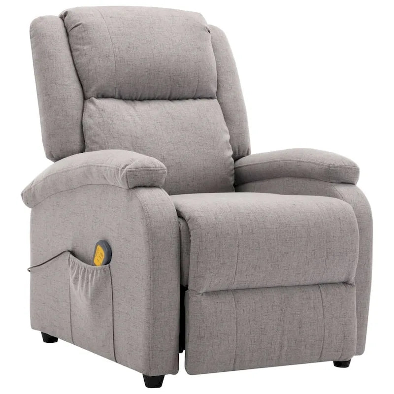 Poltrona massaggiante in tessuto grigio - 71 x 92 x 96 cm
