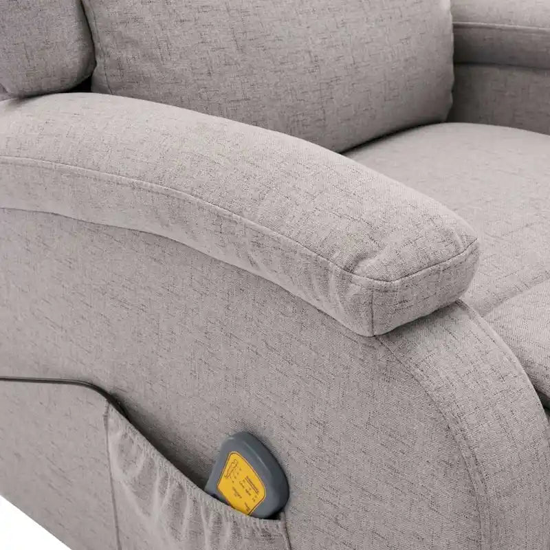 Poltrona massaggiante in tessuto grigio - 71 x 92 x 96 cm