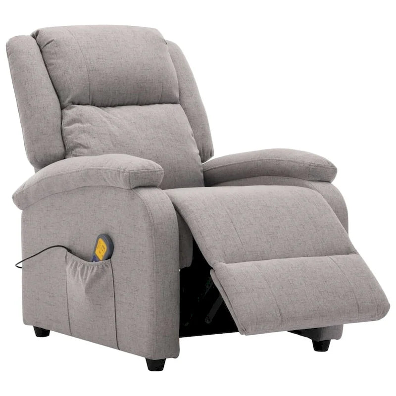 Poltrona massaggiante in tessuto grigio - 71 x 92 x 96 cm