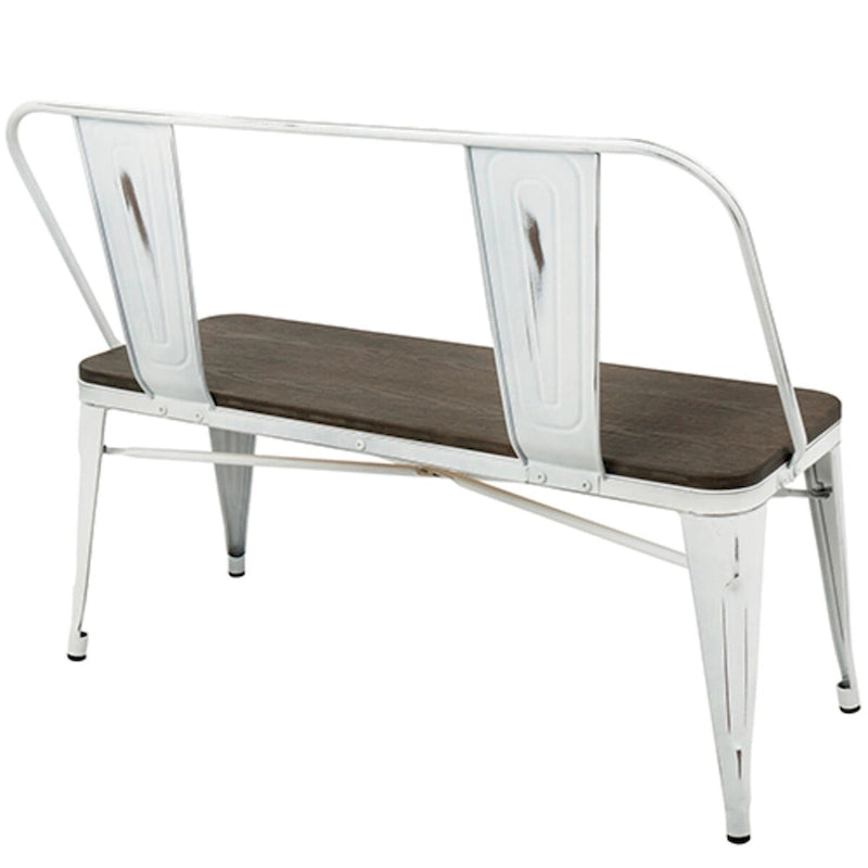 42 Espresso Bamboo with White Bench