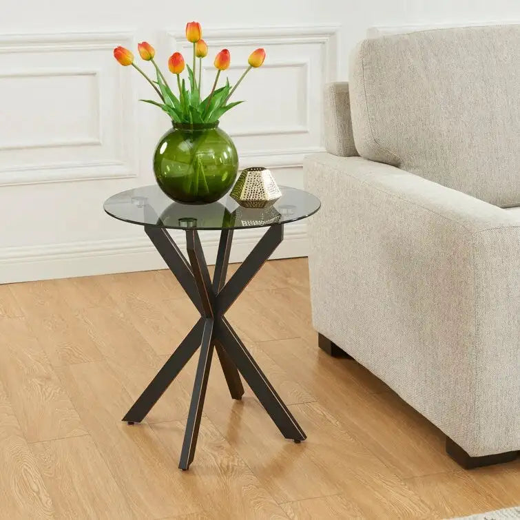 Table de 19.7 avec plateau en verre