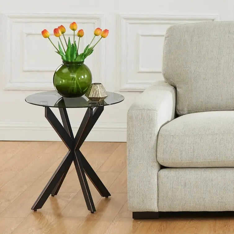 Table de 19.7 avec plateau en verre